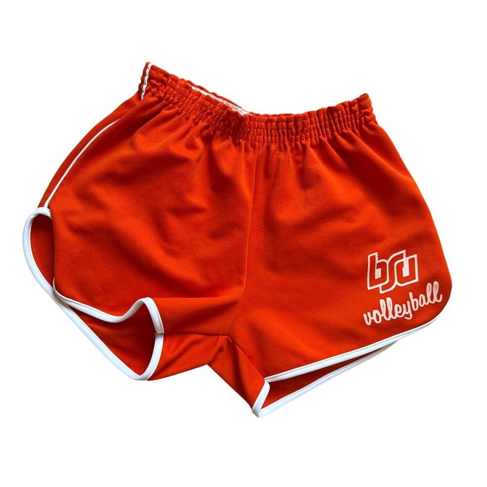 Vintage Gym Shorts in Orange BSU Volleyball Size Medium